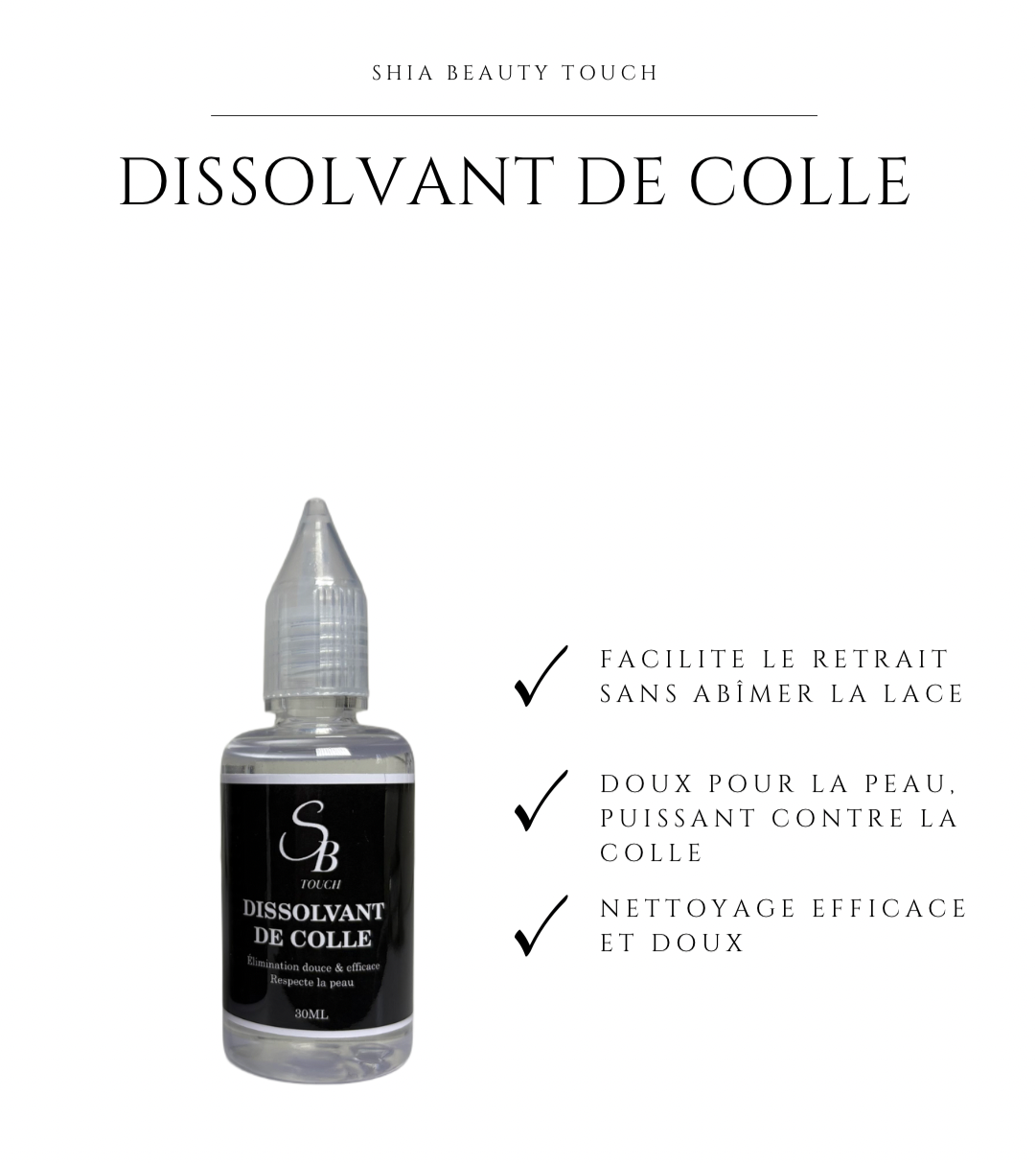 Dissolvant de colle lace